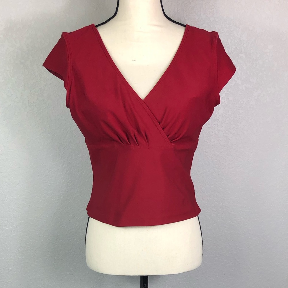 Nike Scarlet Wrap-Front Crop Top